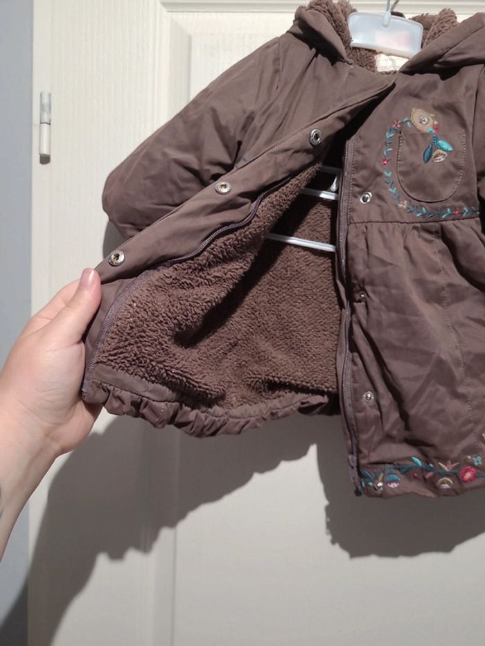 Manteau doudoune chaude marron Dp am - photo numéro 2