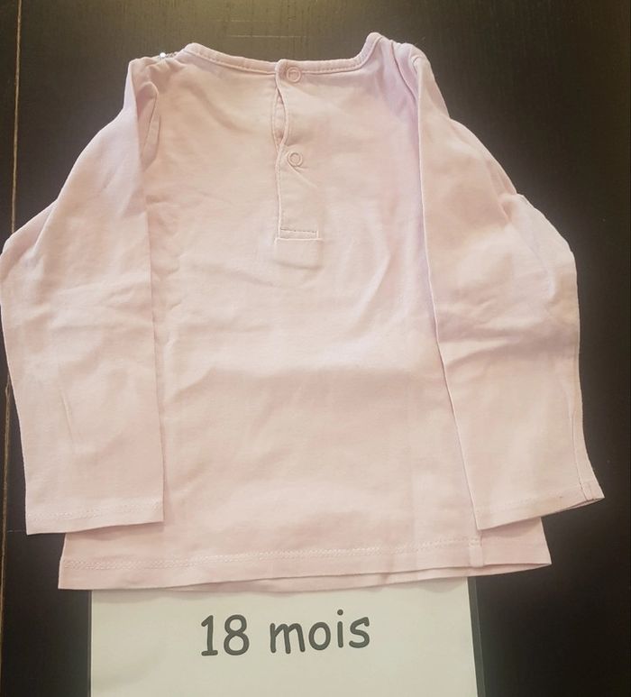 T-shirt ml Minnie disney 18 mois - photo numéro 2