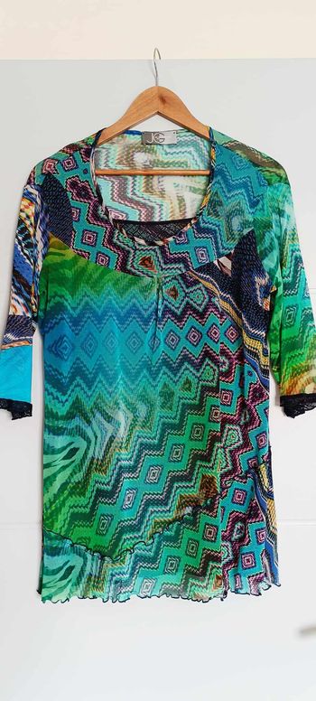 Blouse Tunique imprimée manches 3/4 marque Jean Gabriel Taille 46