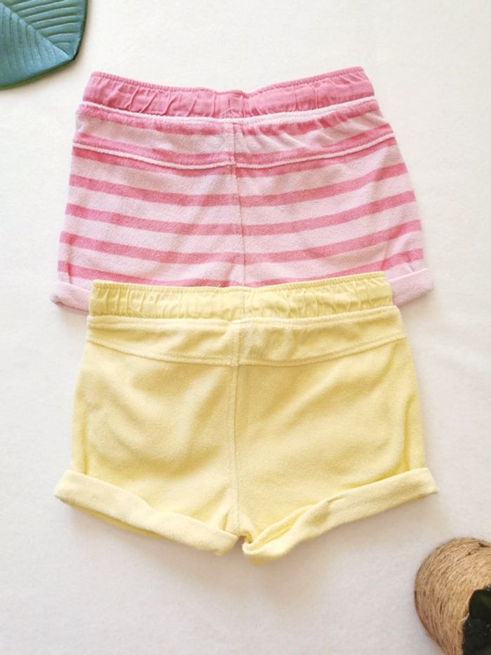 Lot de 2 shorts éponge jaune et rose Orchestra 18 Mois - photo numéro 3