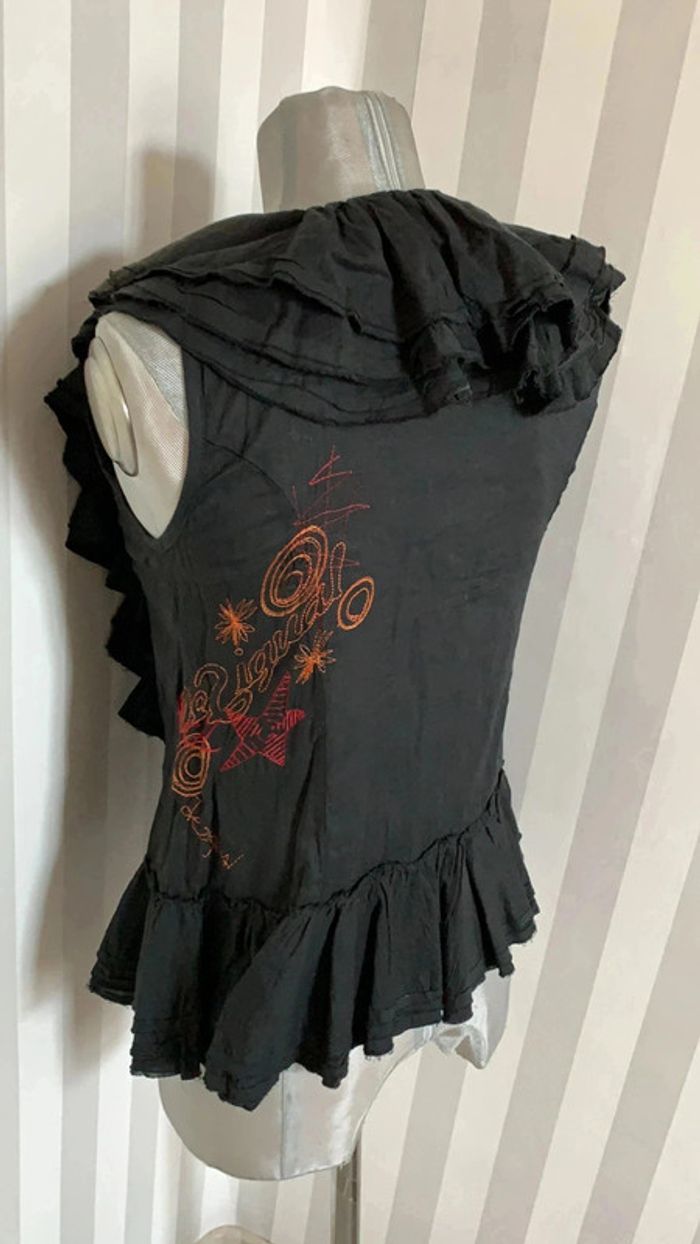 Débardeur noir Desigual T:S - photo numéro 2