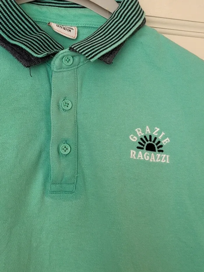 Ensemble garçon bermuda cargo bleu marine et polo turquoise - Gémo / Tape à l'œil - photo numéro 5