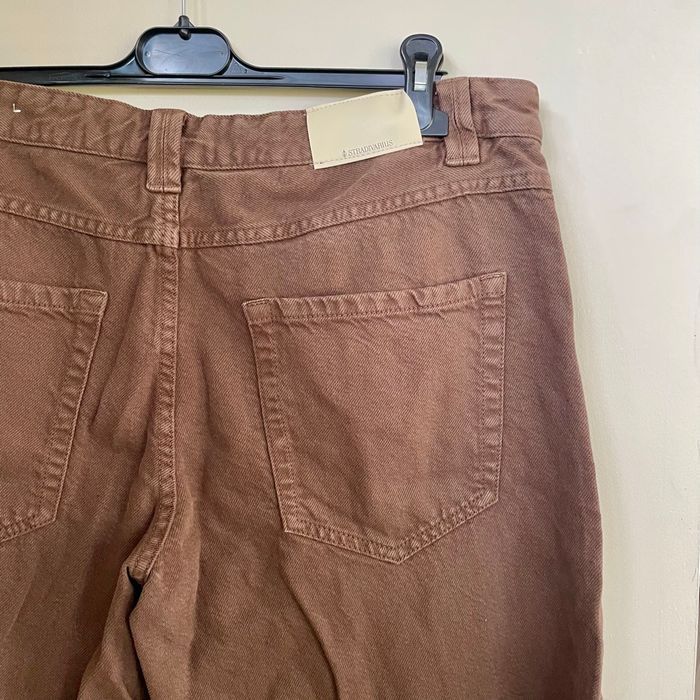 Pantalon large marron en velours côtelé 100% coton taille 42 Stradivarius V074 - photo numéro 6