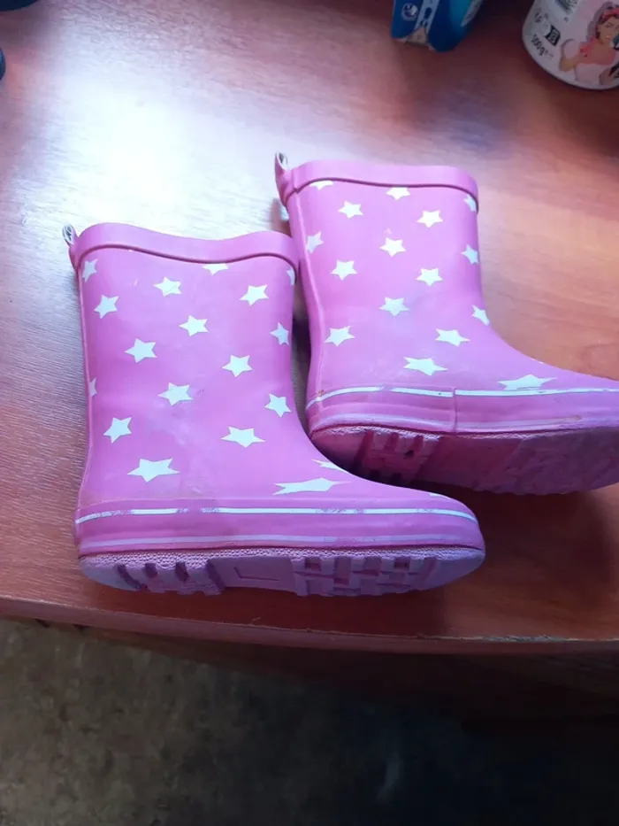 🌈bottes rose étoile blancheT24 - photo numéro 2