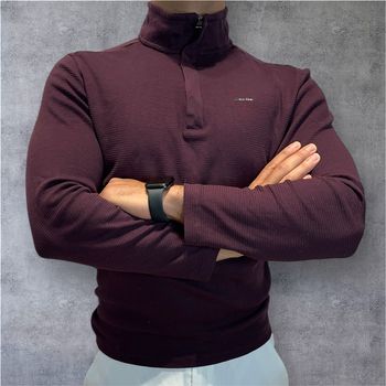 Pull col zippé vintage - calvin klein