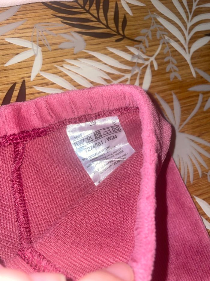 Ensemble 2 pièces pull + legging côtelé rose à motif chat bb 3 mois - photo numéro 6