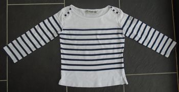 Superbe tee-shirt marin fille 10 ans Hublot