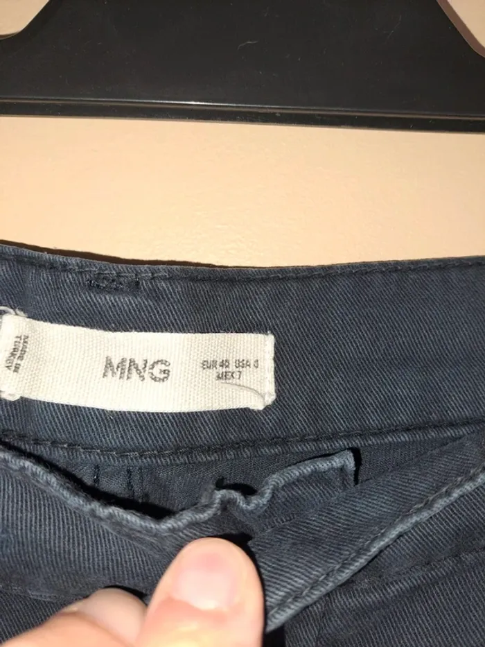 Pantalon marine femme 40 Mango à poches comme neuf - photo numéro 3