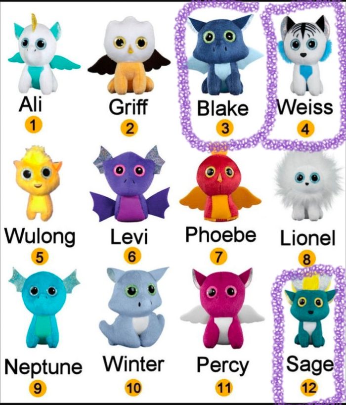 Lot de peluches Ty Dragons