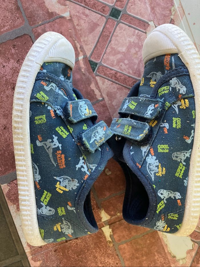 Basket tennis bleue taille 28 - photo numéro 5