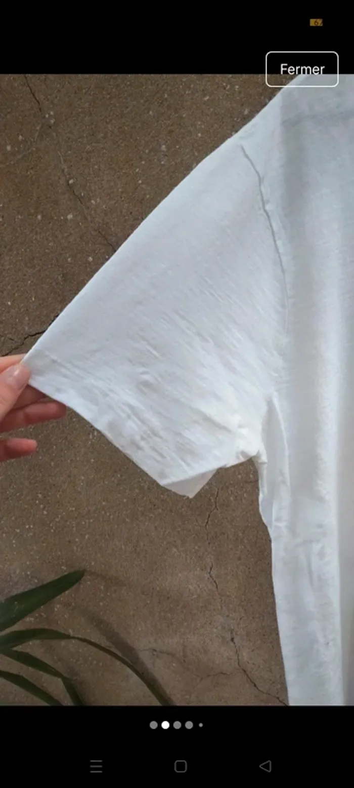T-shirt unis blanc Jules taille XL - photo numéro 2