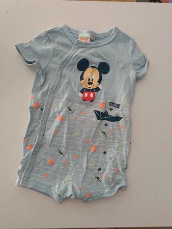 Combinaison été garçon mickey 6 mois