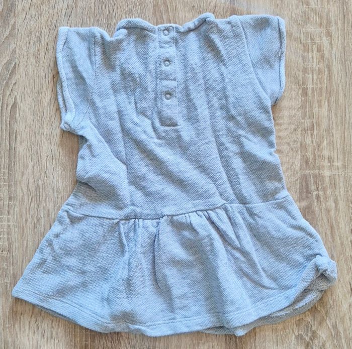 Robe bébé fille Tape à l'œil - Grise avec pompons - 12 mois (74 cm) - photo numéro 2