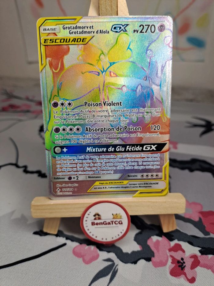 Carte Pokémon Grotadmorv et Grotadmorv d'Alola Gx Escouade 220/214 S&L Alliance Infaillible Fr