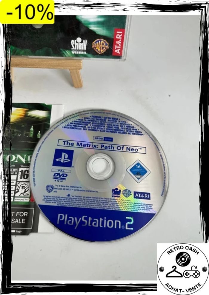 PS2 Playstation 2 PAL the matrix path of neo promo press presse avec 2 jaquettes - photo numéro 3