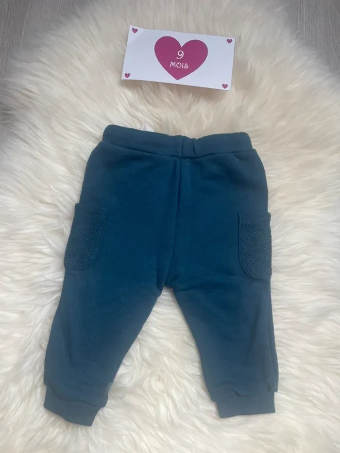 9 mois - pantalon jogging bleu - photo numéro 3
