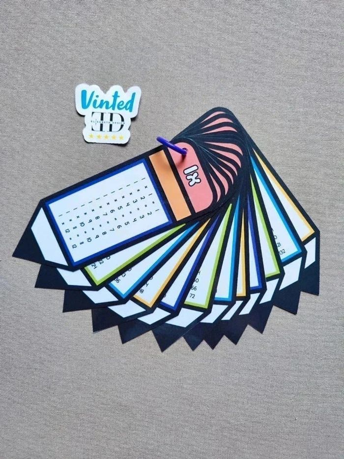 Carnet tables de multiplications de 1 à 12