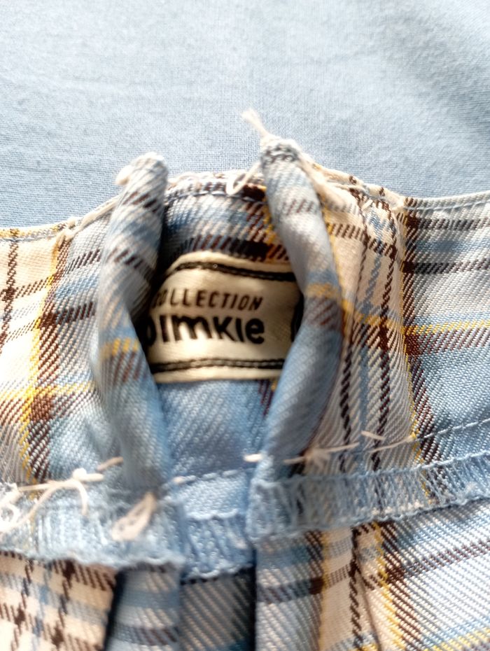 Mini-jupe bleu à carreaux - photo numéro 2