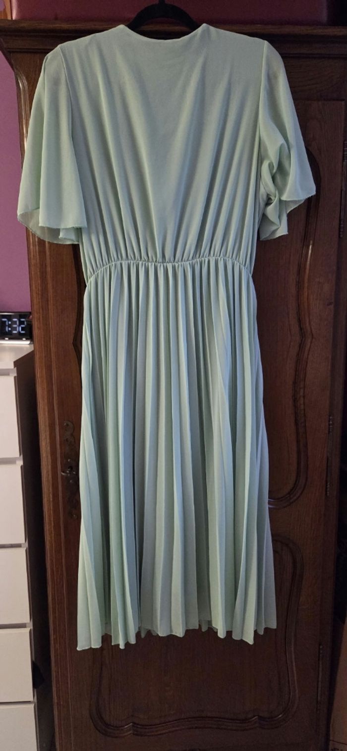 Robe longue plissée vert amande T.42/44 Paprika - photo numéro 2