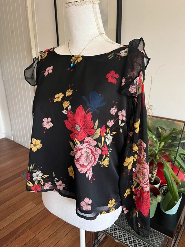 Blouse fleurie chic neuve avec étiquette - photo numéro 4