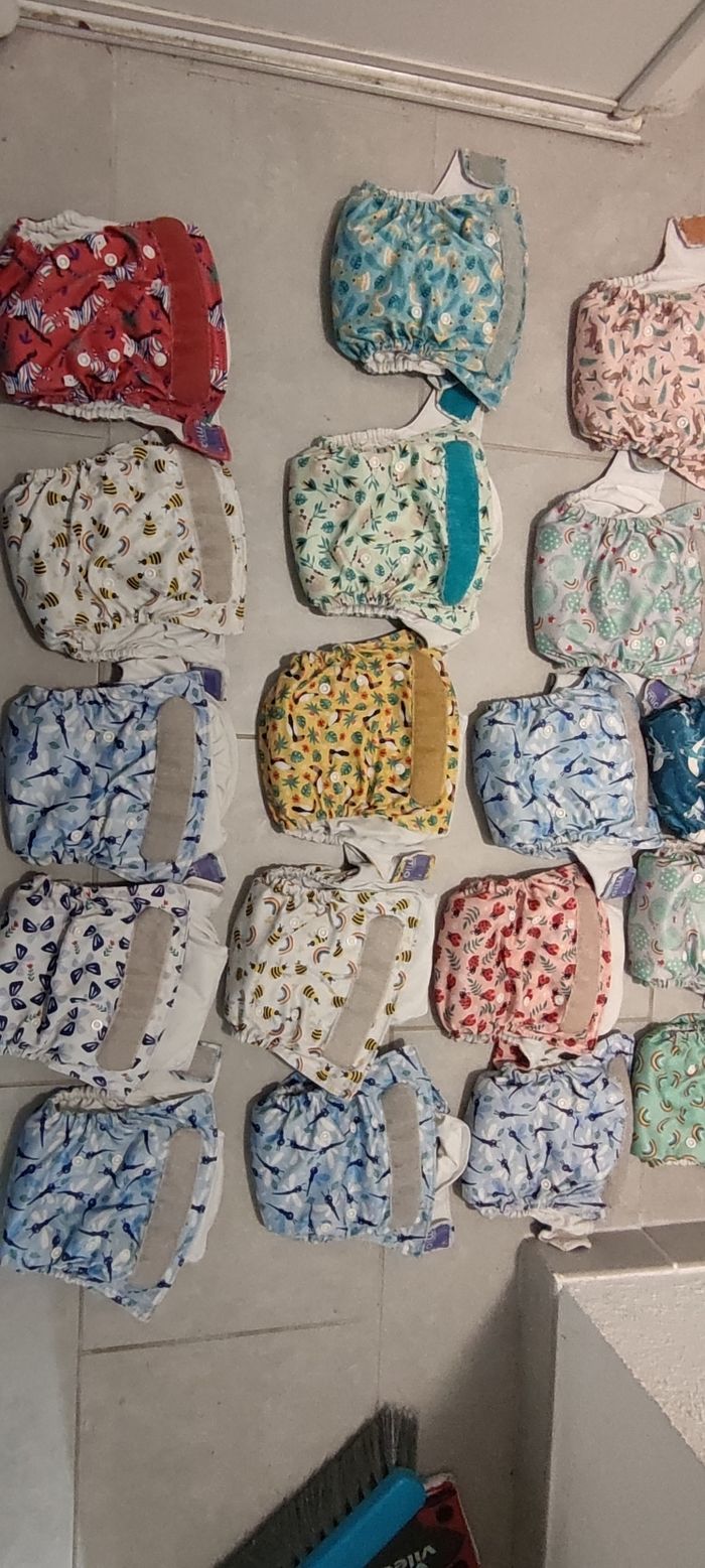 Lot couche lavable insert et sac a couche - photo numéro 6