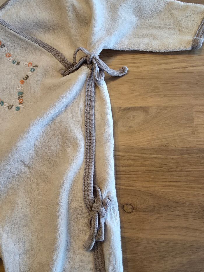 Pyjama velours une pièce 3 mois - photo numéro 3