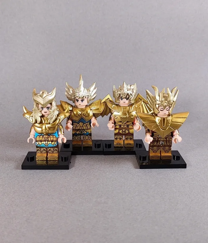 Les chevaliers d'or du Zodiaque - lot de 12 mini figurines au format Lego - photo numéro 4