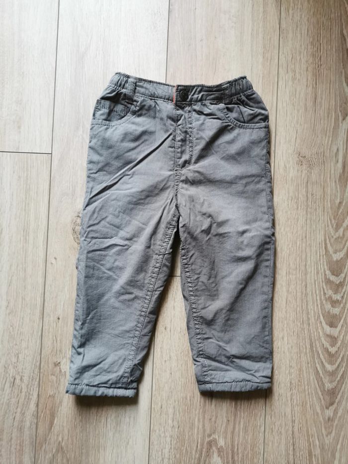 Pantalon hiver gris carreaux Orchestra 18 mois - photo numéro 2