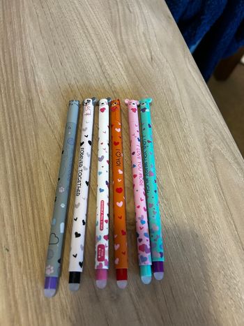 Lot stylos effaçable kawaii