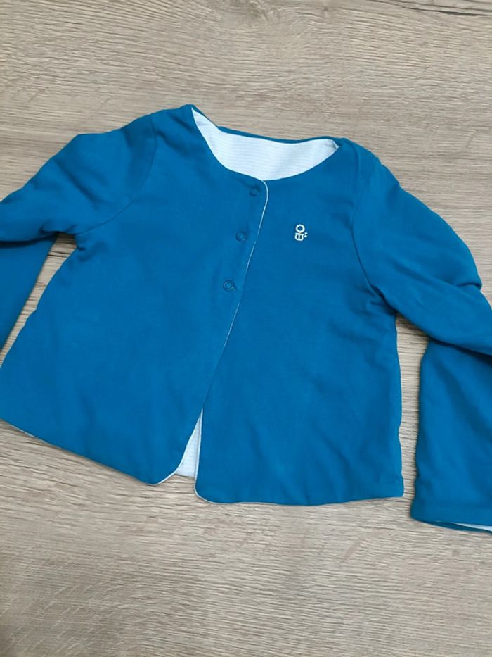 Gilet réversible bleu - 18 mois - obaïbi - photo numéro 2