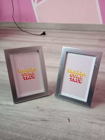 Lot de 2 cadres argent 