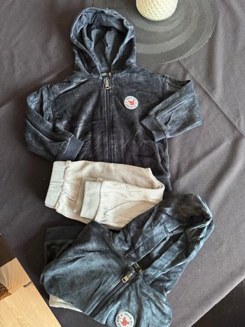 Ensemble velours Kiabi 24 mois bleu