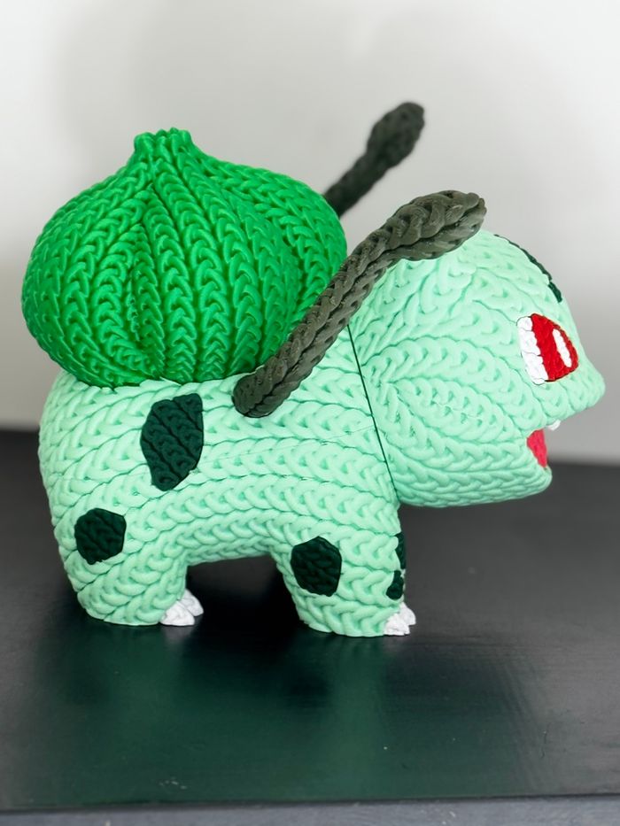 Figurine Pokémon, Bulbizarre version tricoté - photo numéro 3