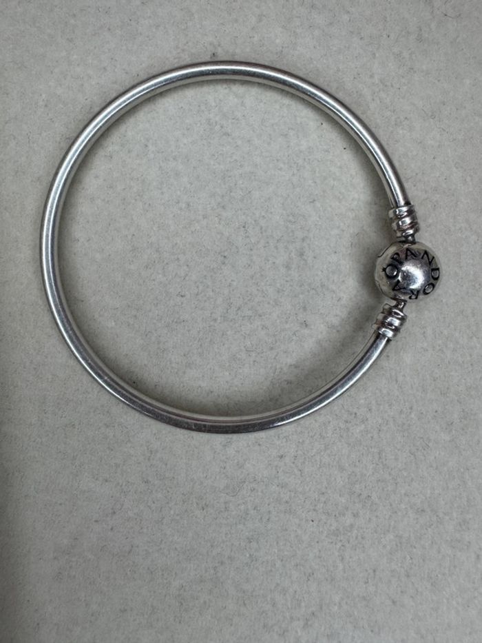 Bracelet Jonc Pandora Authentique Fermoir boule Taille 15