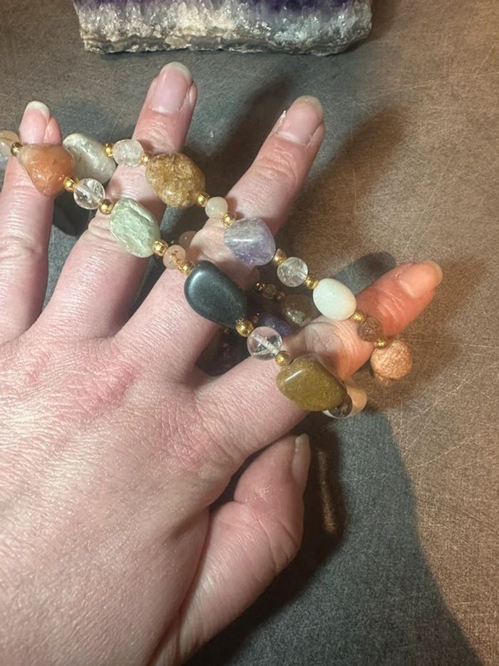 Collier mélange de pierres naturelles - photo numéro 5