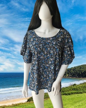 Blouse avec ses petites fleurs, grain de malice, taille L