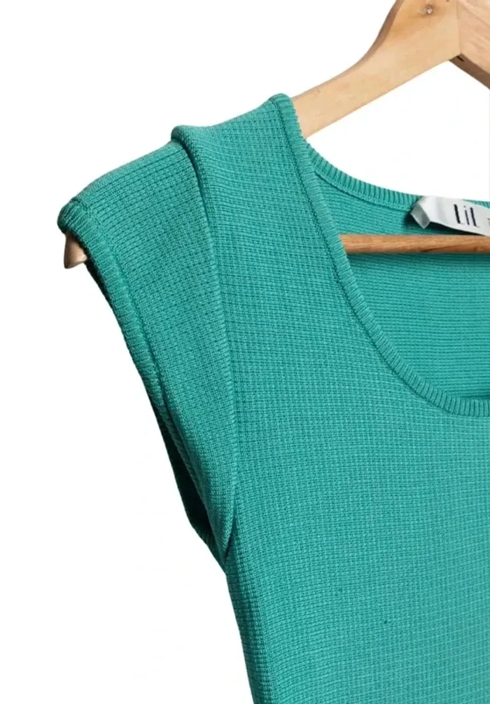 Robe en maille turquoise Lil Paris - photo numéro 6