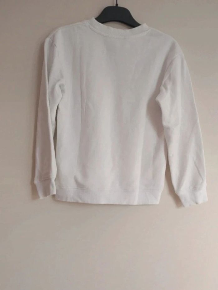 Sweat blanc dinosaure - H&M - Taille 7-8ans/122-128cm - photo numéro 3