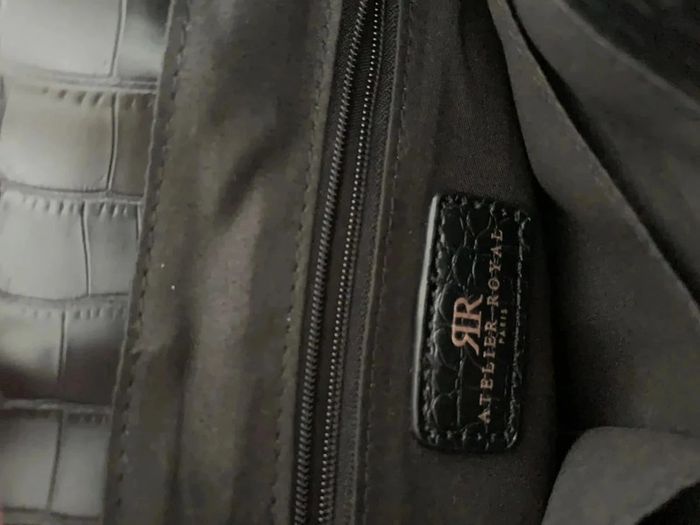 Sac à dos noir effet croco femme – Grande capacité & look chic - photo numéro 7
