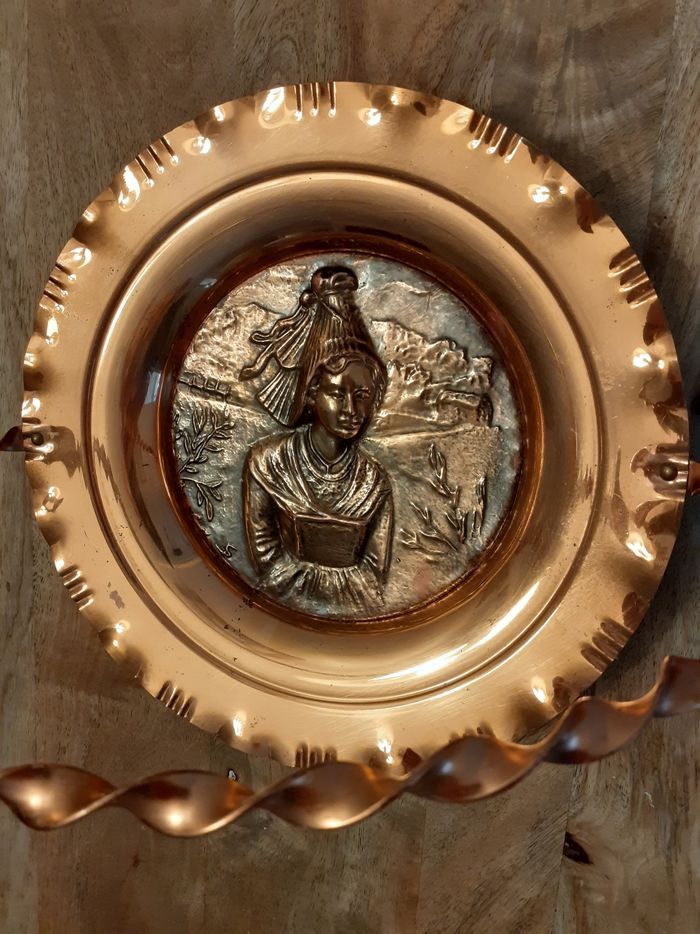 Corbeille/ panier en cuivre décoratif - photo numéro 3