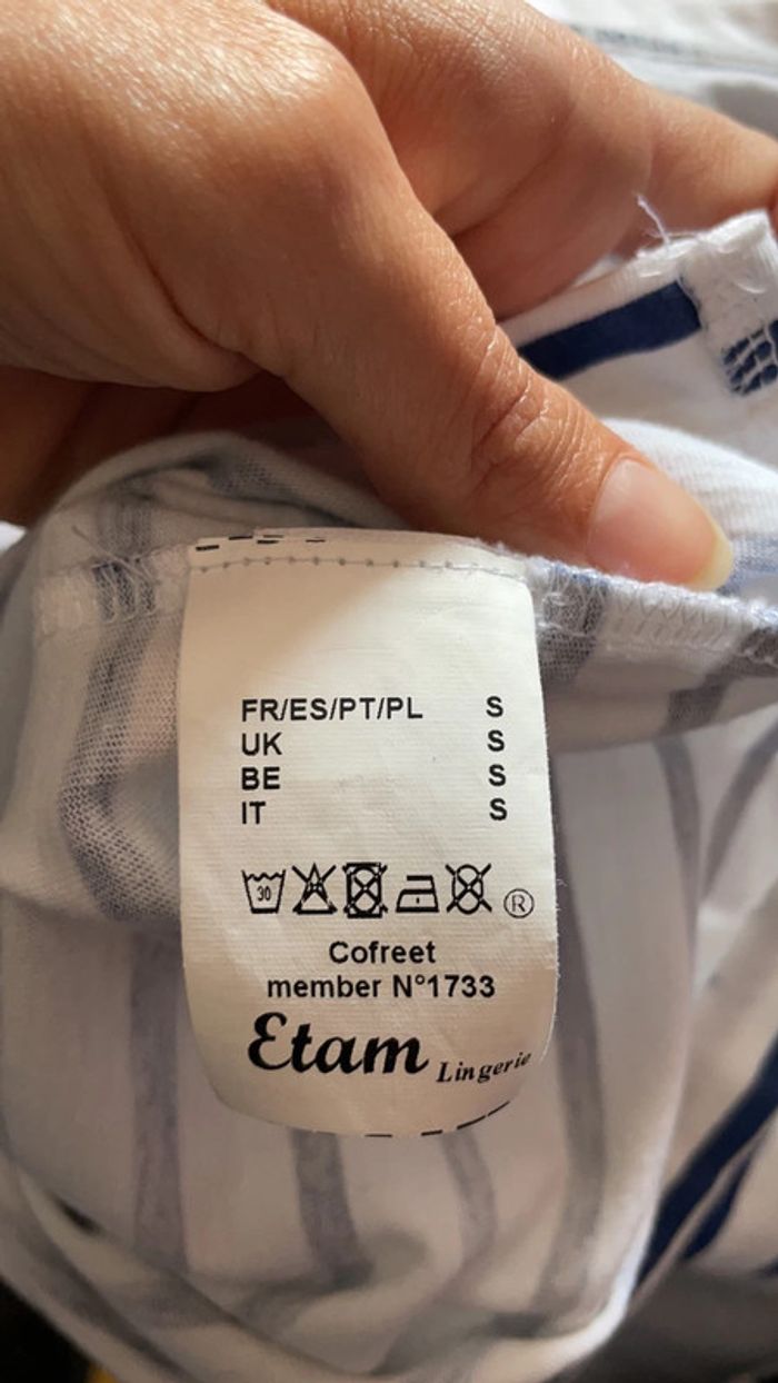 Haut de pyjama manches courtes Etam Monsieur Madame Taille S - photo numéro 5