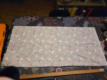 Morceau de tissus a coudre motif licorne