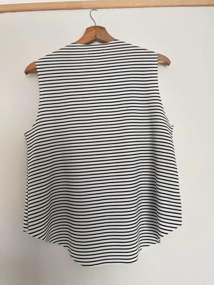 Débardeur marinière noire et blanche - photo numéro 4