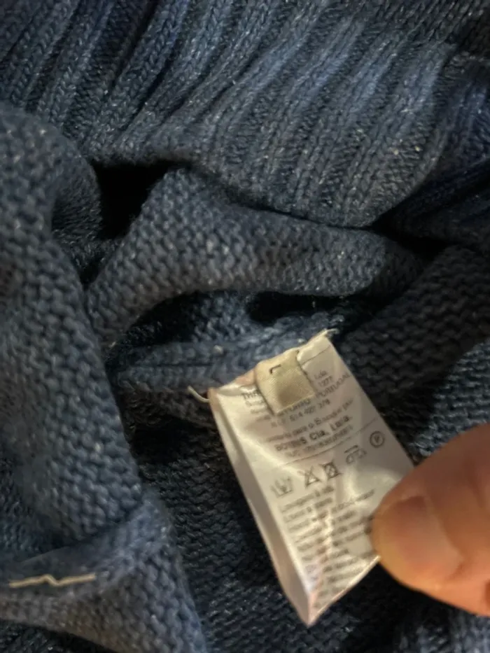 Pull col châle homme, Throttleman, taille L, bleu - photo numéro 3