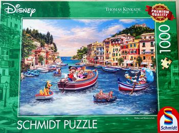 Puzzle Schmidt Disney Thomas Kinkade Mickey et Minnie en Italie 1000 p