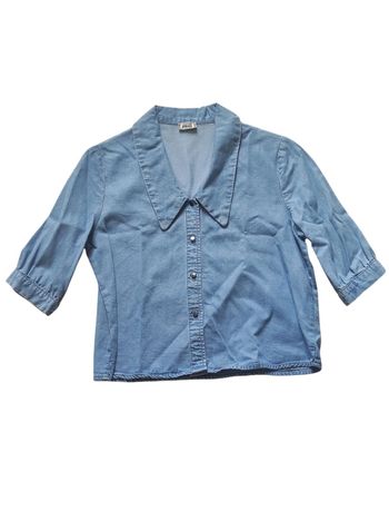 Chemise jeans court et oversize taille 34