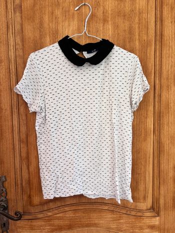 T-shirt fluide à col