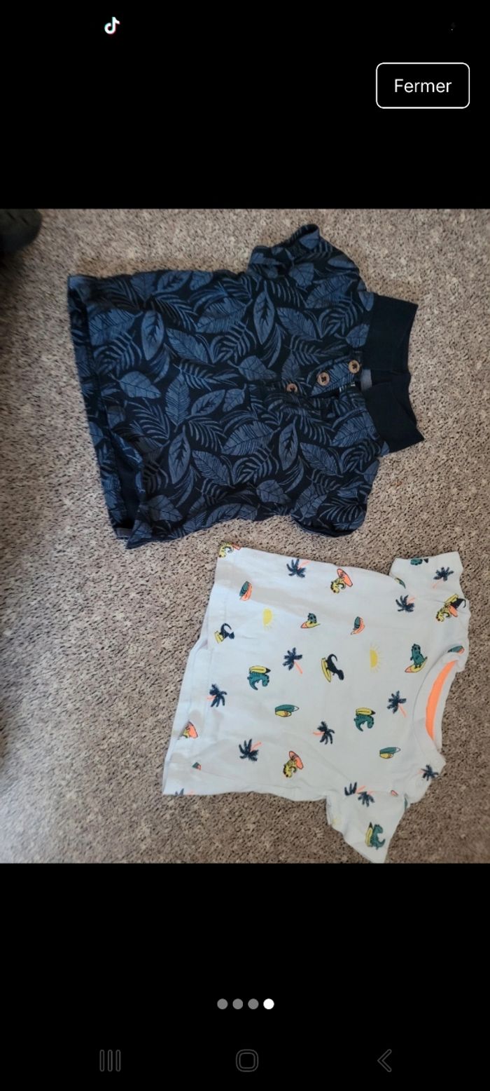 Lot t-shirt courtes manches 3mois - photo numéro 2