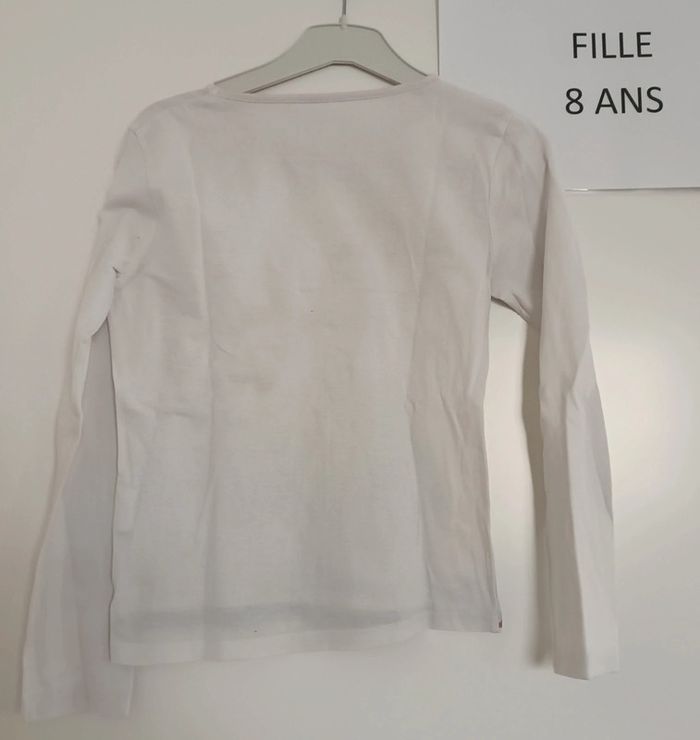 T-shirt ml reine des neiges Disney 8 ans - photo numéro 2