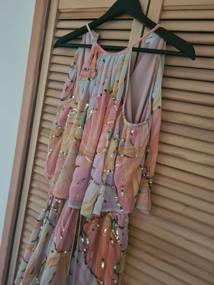 Combishort River Island ornementé orange fleurie - photo numéro 5